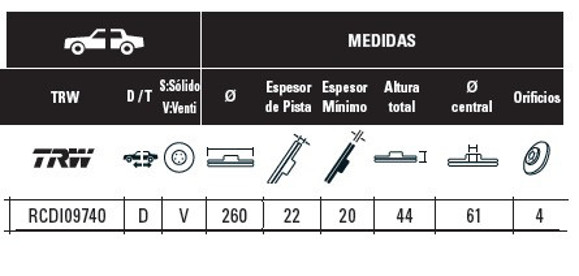 Imagen de DISCO DE FRENO NISSAN MARCH/VERSA